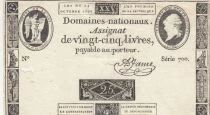 Frankreich 25 Livres - Angel with the Constitution on the left - Louis XVI on the right - 24-10-1792 - Series 700