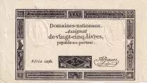 Frankreich 25 Livres - Figures standing on the border - 06-06-1793 - XF - Sign. A. Jame
