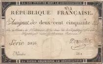 Frankreich 250 Livres - 7 Vendemiaire An II - 28.9.1793 - Sign. Desuillier