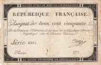 Frankreich 250 Livres - 7 Vendemiaire An II - 28.9.1793 - VG to F - Sign. Oug&eacute;