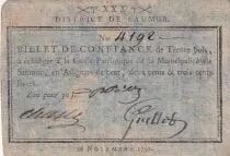 Frankreich 30 Sols - Maine et loire - District de Saumur - 26-11-1791