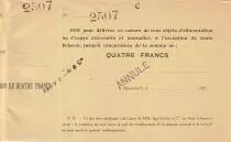 Frankreich 4 F Beaucourt Annul&eacute;