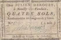 Frankreich 4 sols - Neuilly le Vendain - Julien Durouet - Non r&eacute;pertori&eacute;