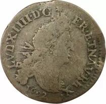 Frankreich 4 Sols, Louis XIV aux 2 L - 1692 D Lyon - Argent