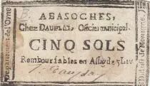 Frankreich 40 sols - Orne - Basoches - Chez Dauplay - 1792