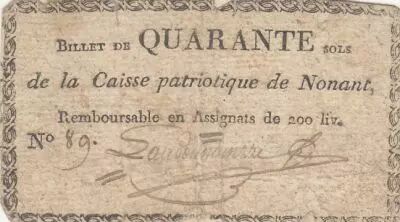 Frankreich 40 sols - Orne - Not shown at Kolsky - ND