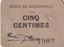 Frankreich 5 Centimes - Mines de Graissessac