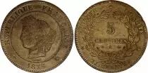 Frankreich 5 Centimes Ceres - Third Republic - 1875 A Paris - KM.821