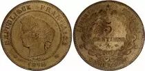 Frankreich 5 Centimes Ceres - Third Republic - 1878 A Paris - KM.821