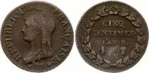 Frankreich 5 Centimes Dupr&eacute; - BB Strasbourg