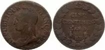 Frankreich 5 Centimes Dupre - Liberty head - An 5 BB Strasbourg