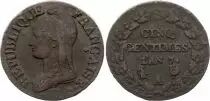 Frankreich 5 Centimes Dupre - Liberty head - An 7 A Paris