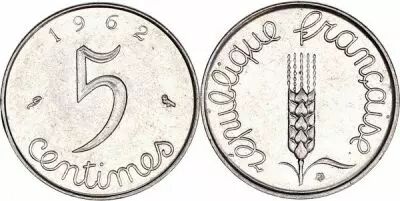 Frankreich 5 Centimes Grain sprig - 1962