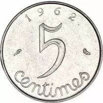 Frankreich 5 Centimes Grain sprig - 1962