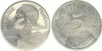Frankreich 5 Centimes Marian - 1971 Piefort Silver - UNC