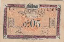 Frankreich 5 Centimes Regie des chemins de Fer - 1923 - Serial B.5 - VF - R.1