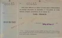 Frankreich 5 F Beaucourt Annul&eacute;