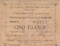 Frankreich 5 F Evin-Malmaison - 30/12/1914