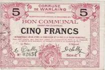 Frankreich 5 F Warlaing