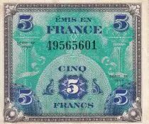 Frankreich 5 Francs - Allied Military Currency - 1944 - Without Serial - XF - P.115