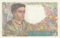 Frankreich 5 Francs - Berger - 05-08-1943 - Series W.52