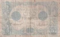 Frankreich 5 Francs - Blue - 15-12-1915 - Serial N.9324 - F - P.70