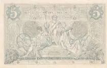 Frankreich 5 Francs - Blue - 16-05-1873 - Serial X.2588 - P.70