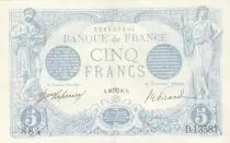 Frankreich 5 Francs - Blue - 28-08-1916 - Serial D.13581
