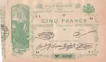 Frankreich 5 Francs - Chambre de Commerce d\'Amiens - P.7-4