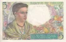 Frankreich 5 Francs - Farmer - 1943 - Serial V.49 - UNC - P.98
