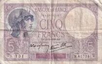 Frankreich 5 Francs - Helmeted woman - Differents years - serial varieties - F - P.72