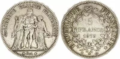 Frankreich 5 Francs - Hercules - Third Republic - 1875 A Paris