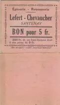 Frankreich 5 Francs - Lefert - Chevaucher - 1914-1918 - Santenay