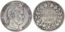 Frankreich 5 Francs - Louis-Philippe Ier - Tranche en relief - A Paris - 1834