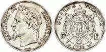 Frankreich 5 Francs - Napol&eacute;on III - Laurelled Head - Strasbourg - 1868