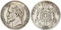 Frankreich 5 Francs - Napol&eacute;on III - Laurelled Head - Strasbourg - 1868
