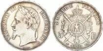 Frankreich 5 Francs - Napol&eacute;on III - Laurelled Head - Strasbourg - 1869