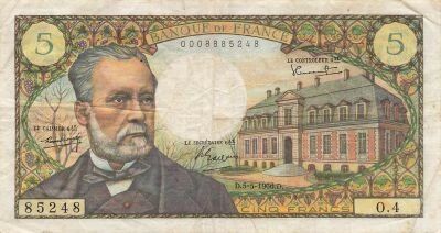 Frankreich 5 Francs - Pasteur - 05-05-1966 - Serial O.4