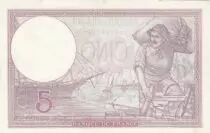 Frankreich 5 Francs - Purple - 02-11-1939  - Serial B.65903