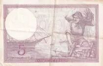 Frankreich 5 Francs - Purple - 10-08-1939  - Serial V.60754 - P.79