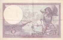 Frankreich 5 Francs - Purple - 15-12-1932 - Serial J.51341- P.79