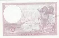 Frankreich 5 Francs - Purple - 17-08-1939 - Serial O.61193