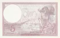 Frankreich 5 Francs - Purple - 19-10-1939  - Serial X.64382