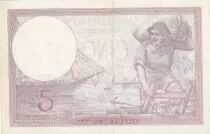 Frankreich 5 Francs - Purple - 26-12-1940 - Serial C.68007 - P.79