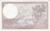 Frankreich 5 Francs - Purple - 26-12-1940 - Serial J.67859