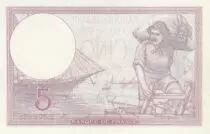 Frankreich 5 Francs - Purple - 26-12-1940 - Serial J.67944