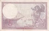 Frankreich 5 Francs - Purple - 27-07-1939  - Serial A.59425 - P.79