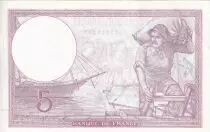 Frankreich 5 Francs - Purple - 27-07-1939  - Serial F.59517 - P.79