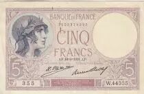 Frankreich 5 Francs - Purple - 29-01-1931 - Serial L.43508 - P.79