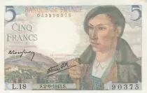 Frankreich 5 Francs - Shepherd - 02-06-1943 - Serial L.18